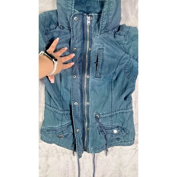 Abercrombie & Fitch Women’s Military Utility Jacket – Hooded, Size Medium Irreg - Picture 5 of 16